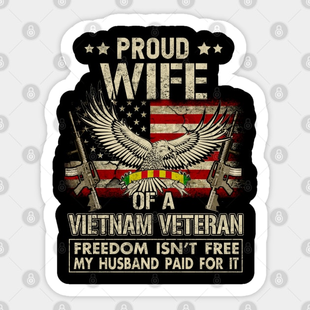 Proud Wife of A Vietnam Veteran Sticker by Otis Patrick